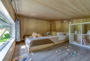 Chambre d'enfant de la tiny house l'intrépide